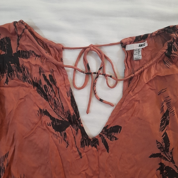 ● AMUSE Society | 100% Modal Tropical Palm Print Dress - Picture 9 of 14